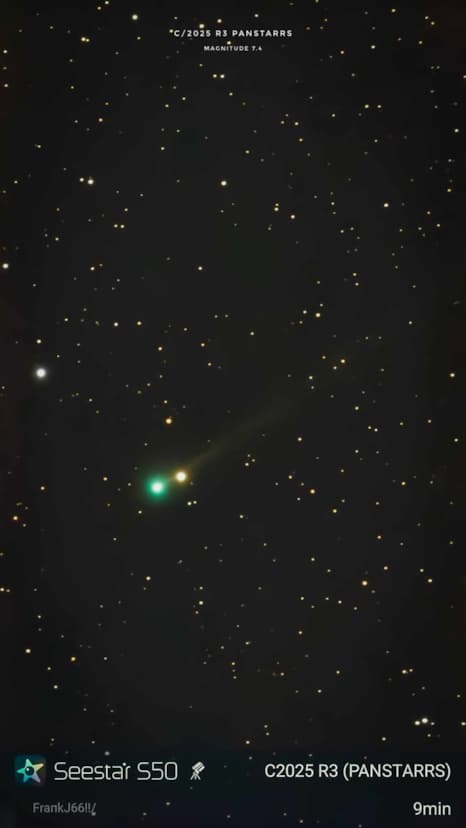 Comet R3 Panstarrs taken by Frank J Harvey
